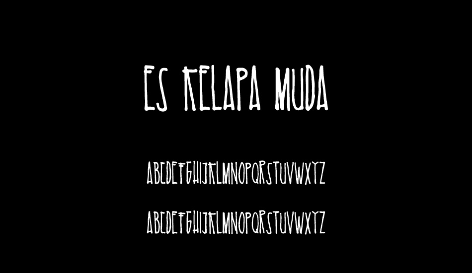 Es Kelapa Muda font