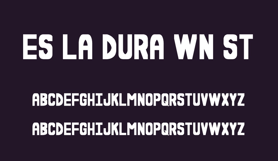 Es la dura wn St font