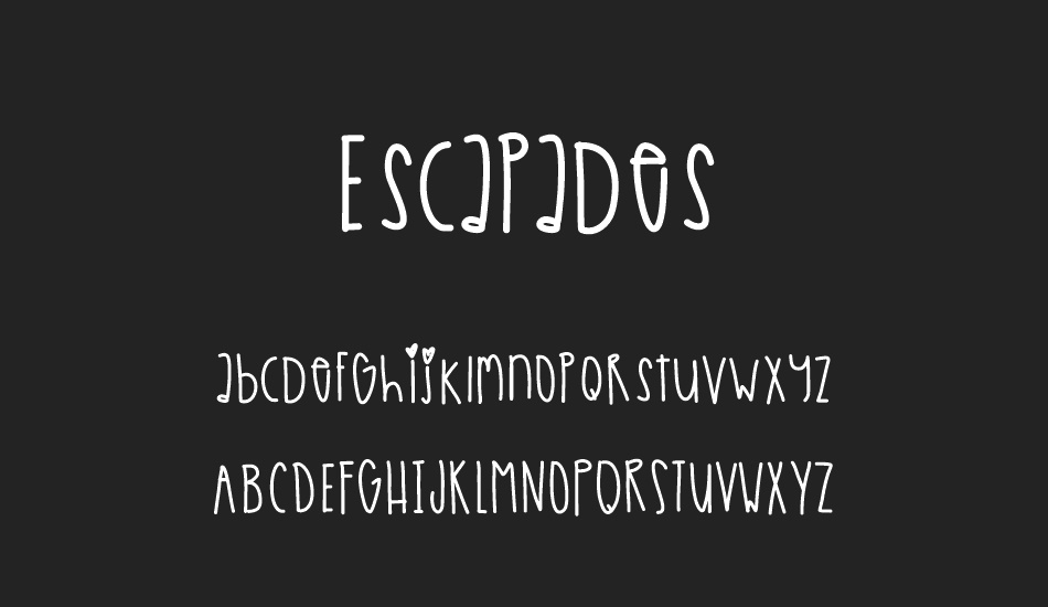 Escapades font