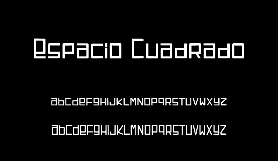 Espacio Cuadrado font