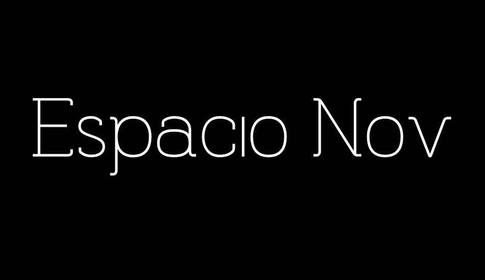 Espacio Novo Medium font big