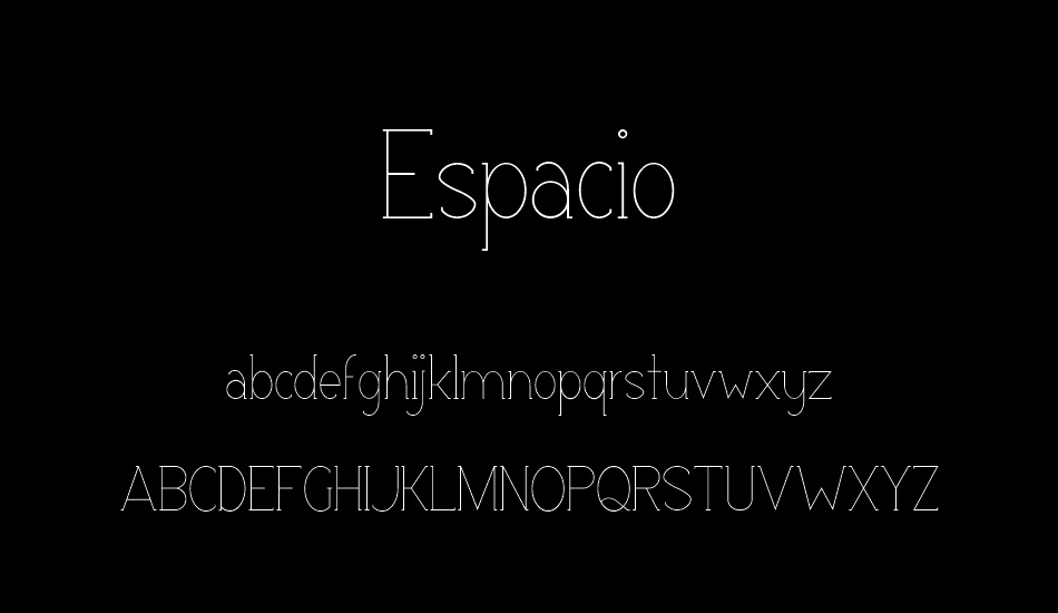 Espacio font