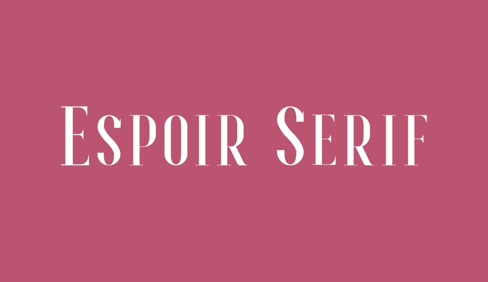 Espoir Serif Free font big