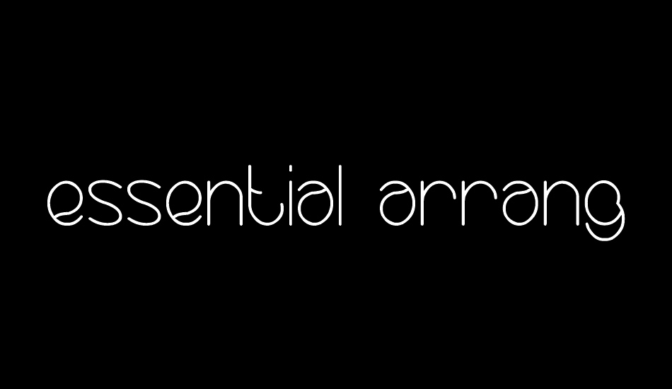 essential arrangement font big