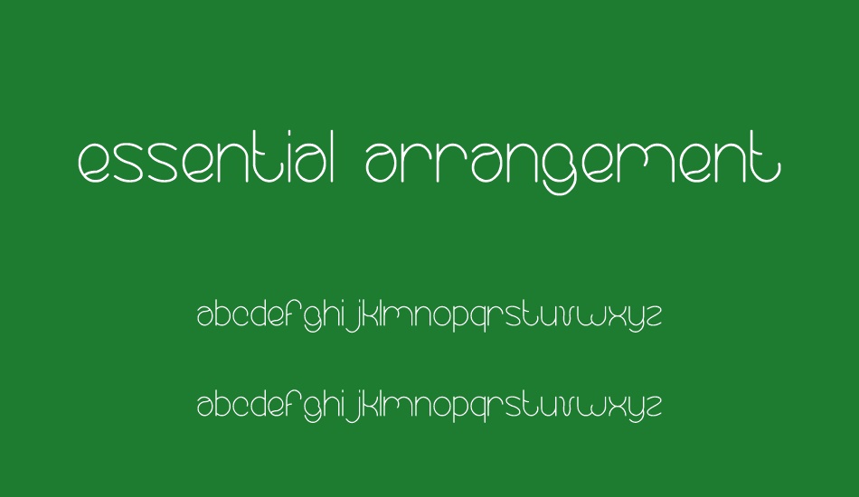 essential arrangement font