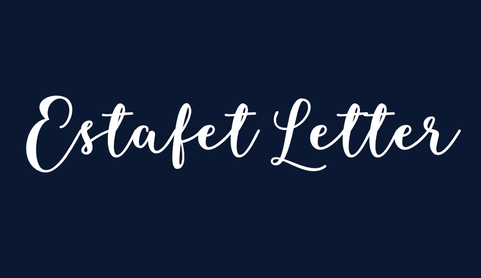 Estafet Letter Script Med font big