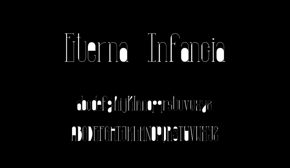 Eterna Infancia font