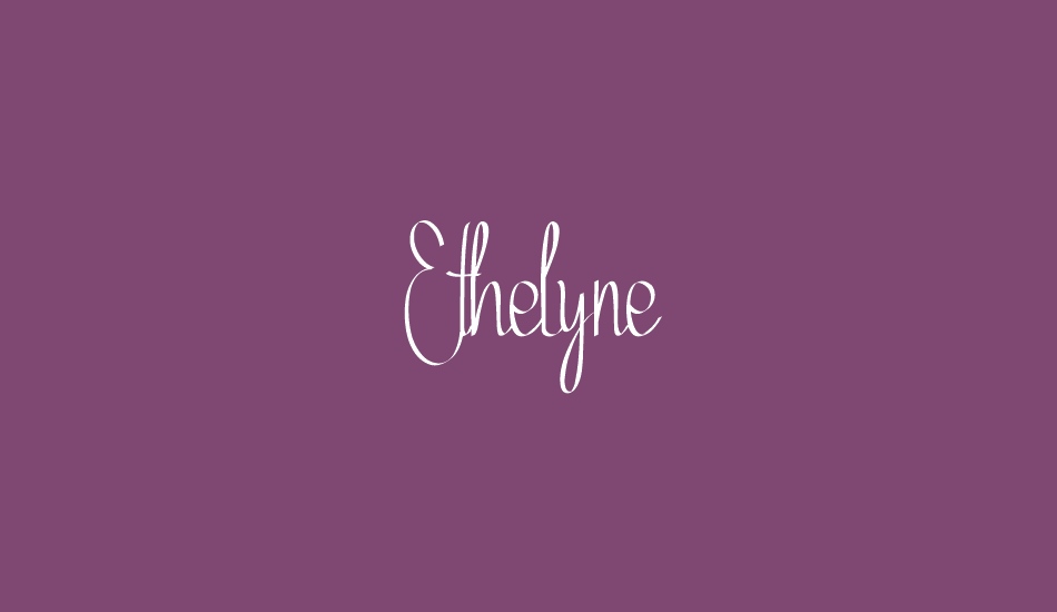 Ethelyne font big