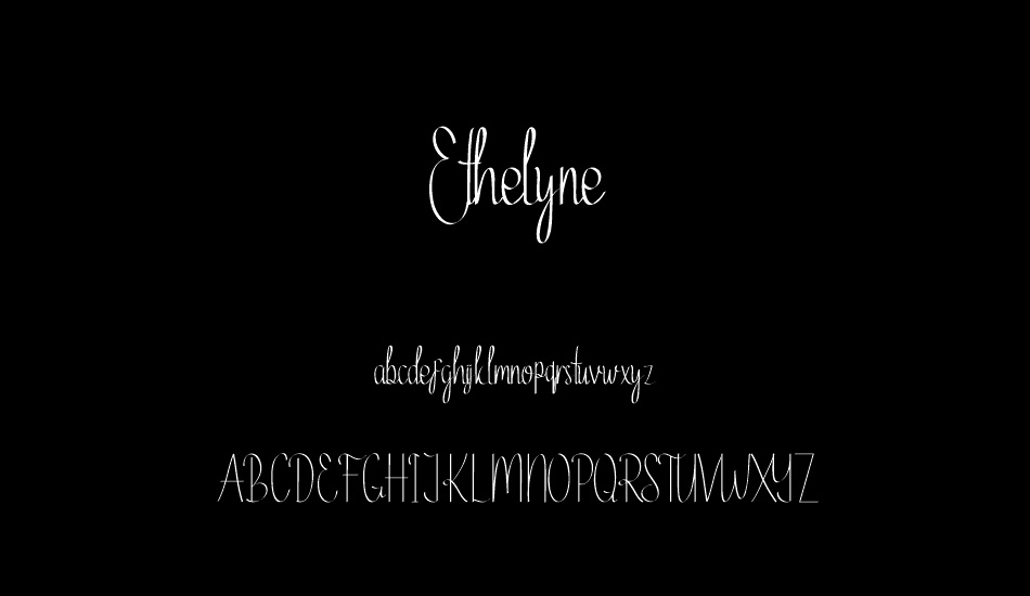 Ethelyne font