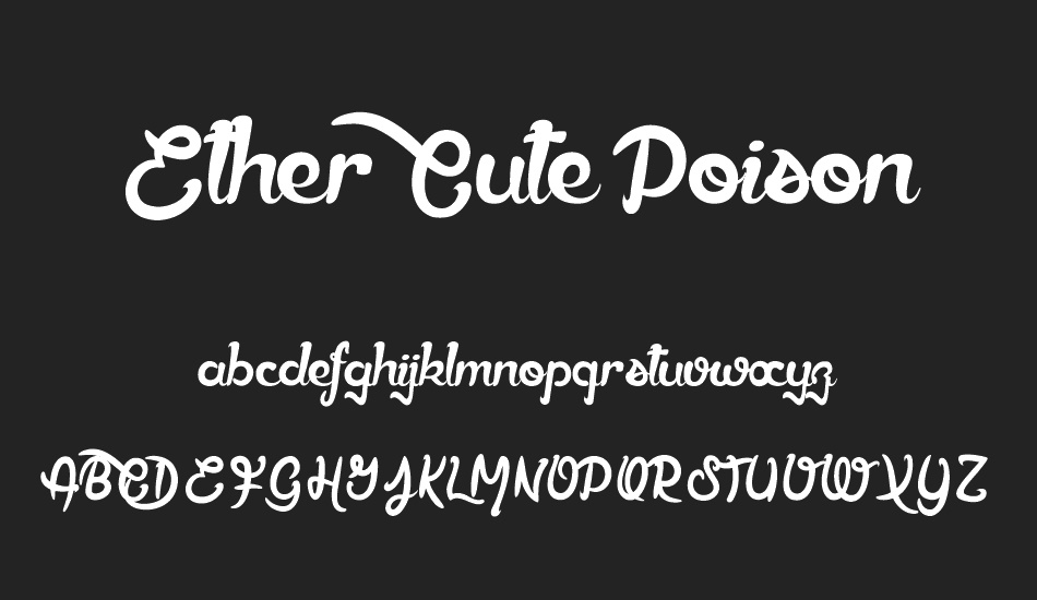 Ether Cute Poison font