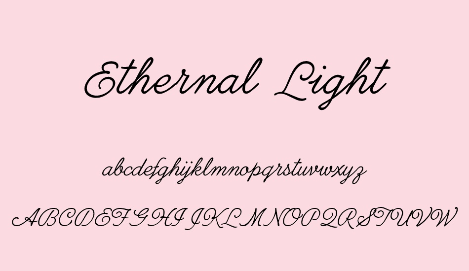 ethernal-light-personal-use font