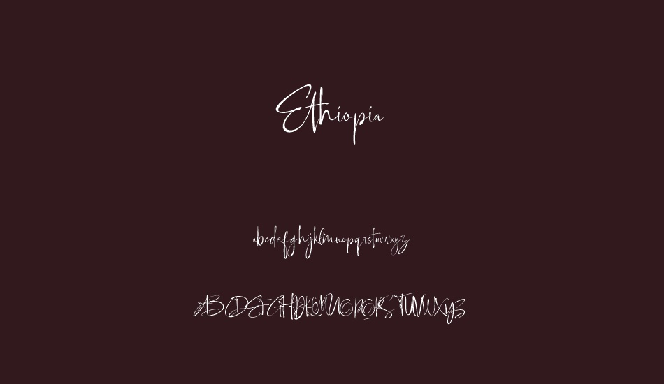 Ethiopia Demo font