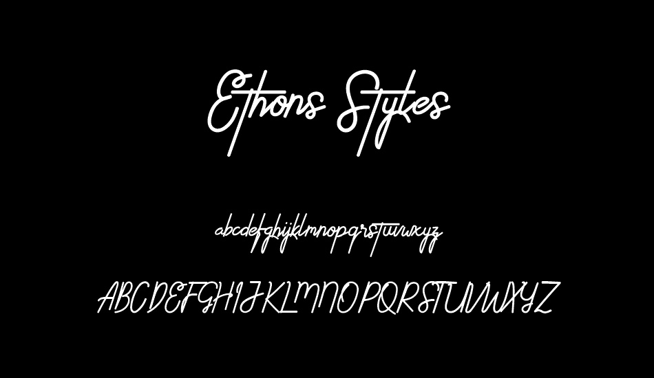 Ethons Styles font