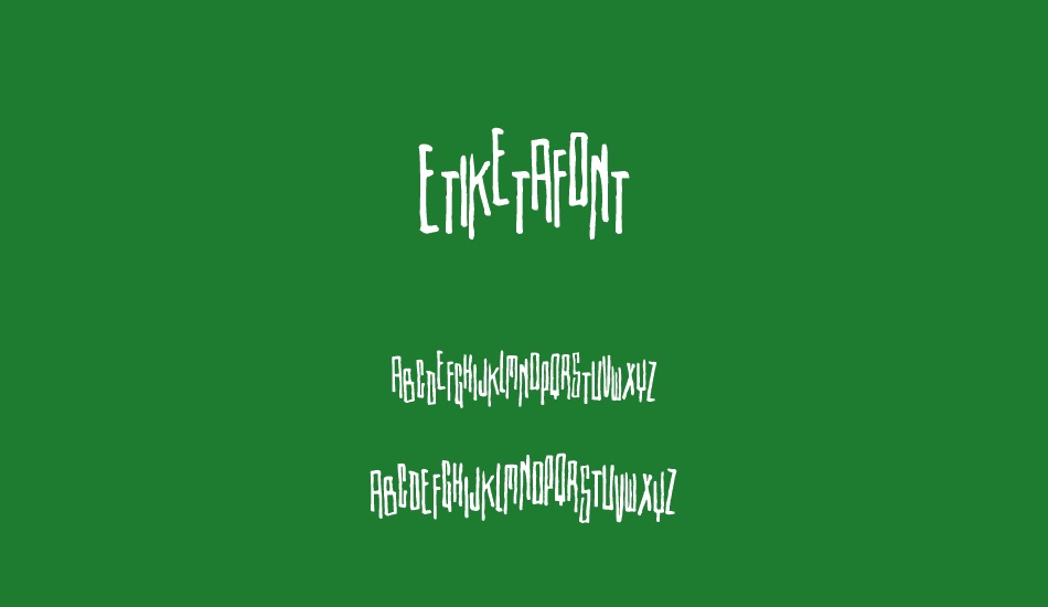 Etiketafont font