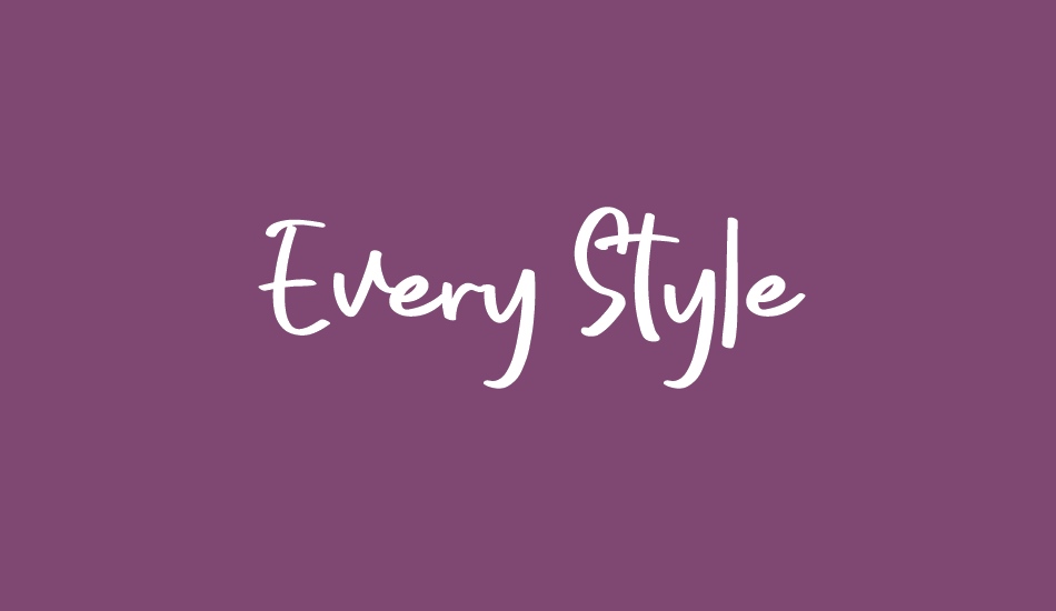 Every StyleFree font big