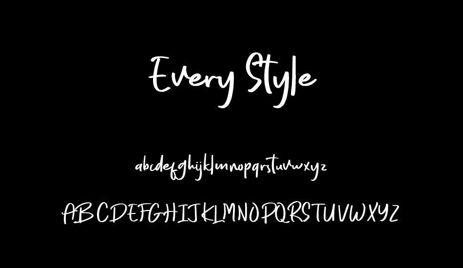 Every StyleFree font