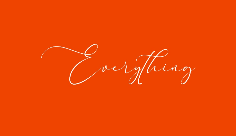 Everything Calligraphy font big