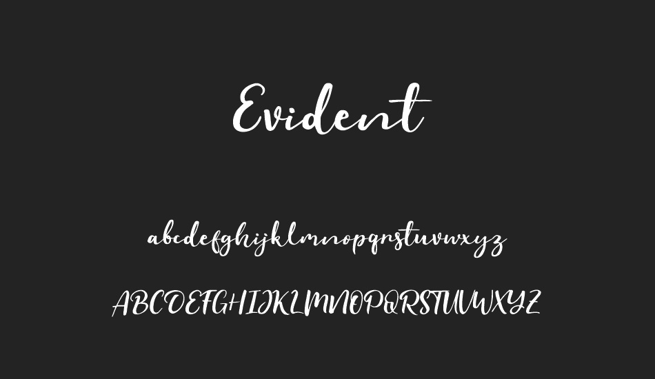 Evident font