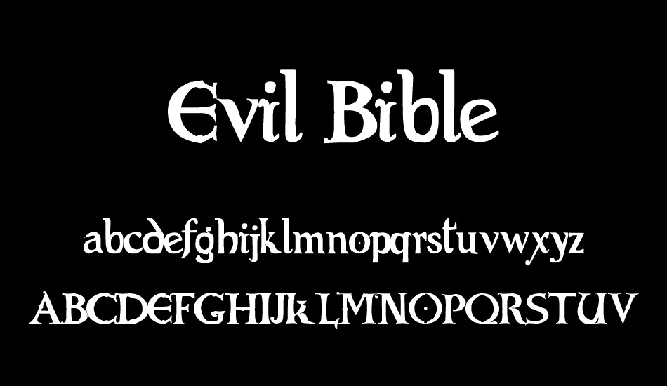 Evil Bible font