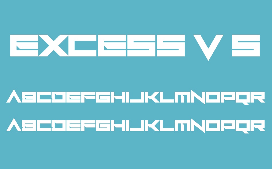 Excess V font