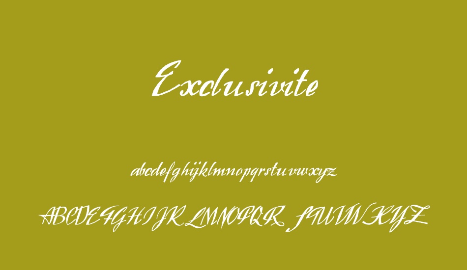 Exclusivite font