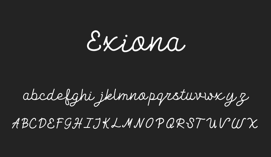 Exiona Demo font