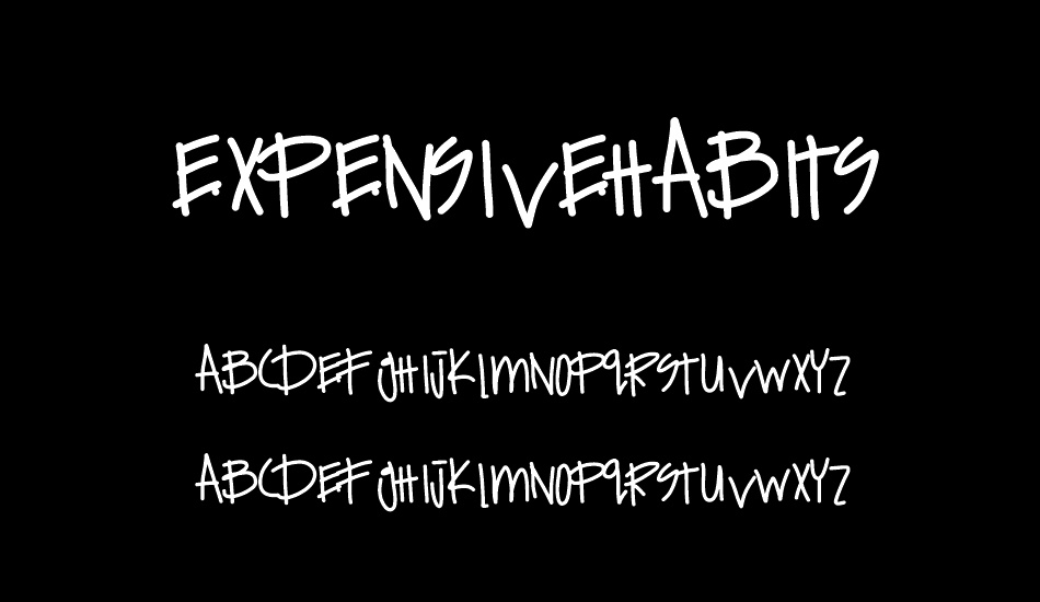 ExpensiveHabits font