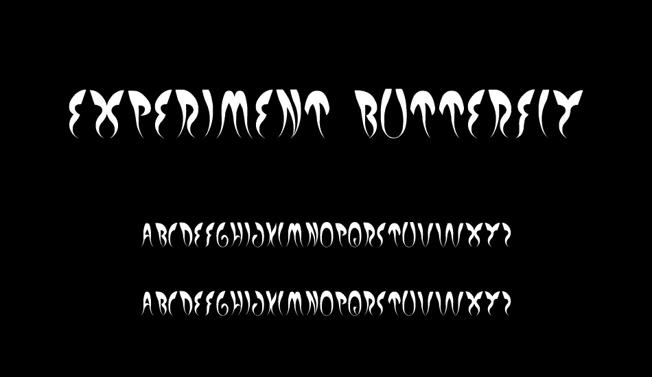 EXPERIMENT BUTTERFLY font