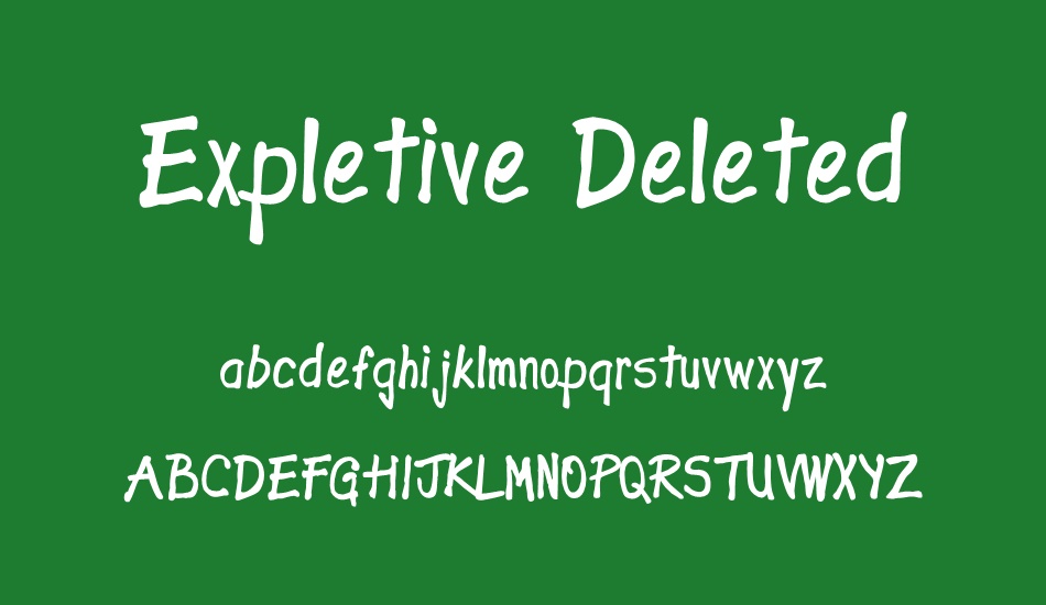 Expletive Deleted font