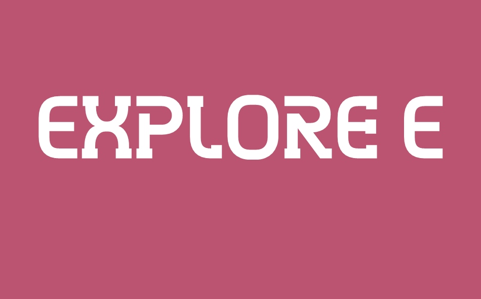 Explore Everyday font big