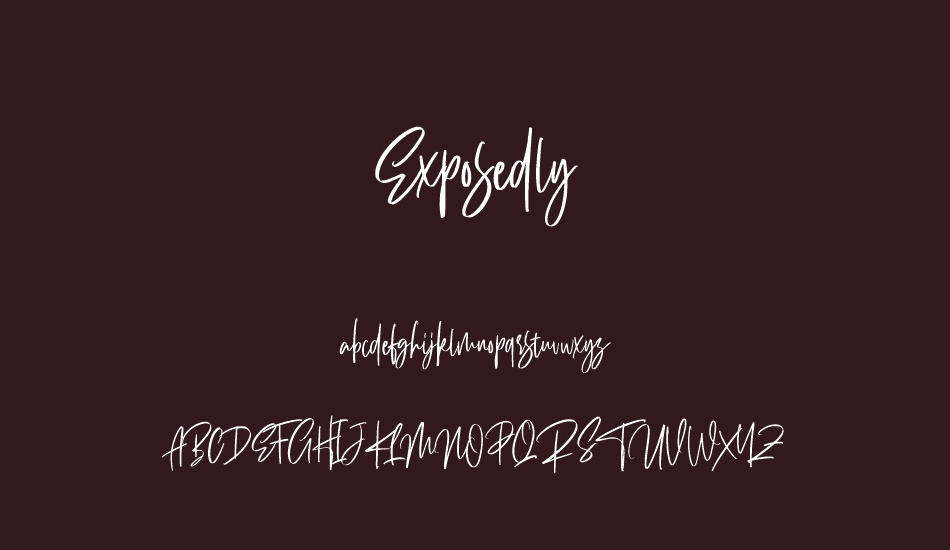 Exposedly Personal Use font