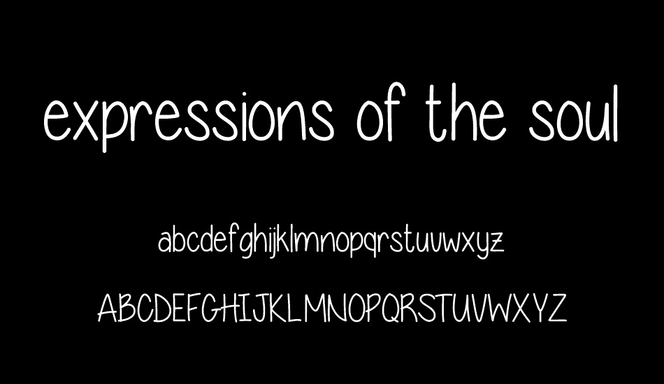 expressions of the soul font