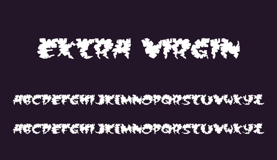 Extra virgin font