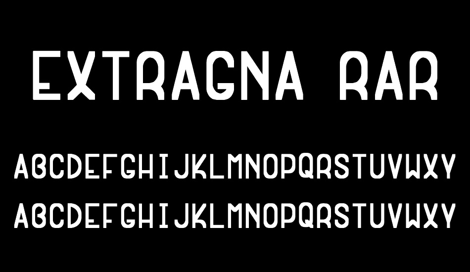 Extragna Rara St font