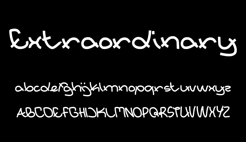 Extraordinary font