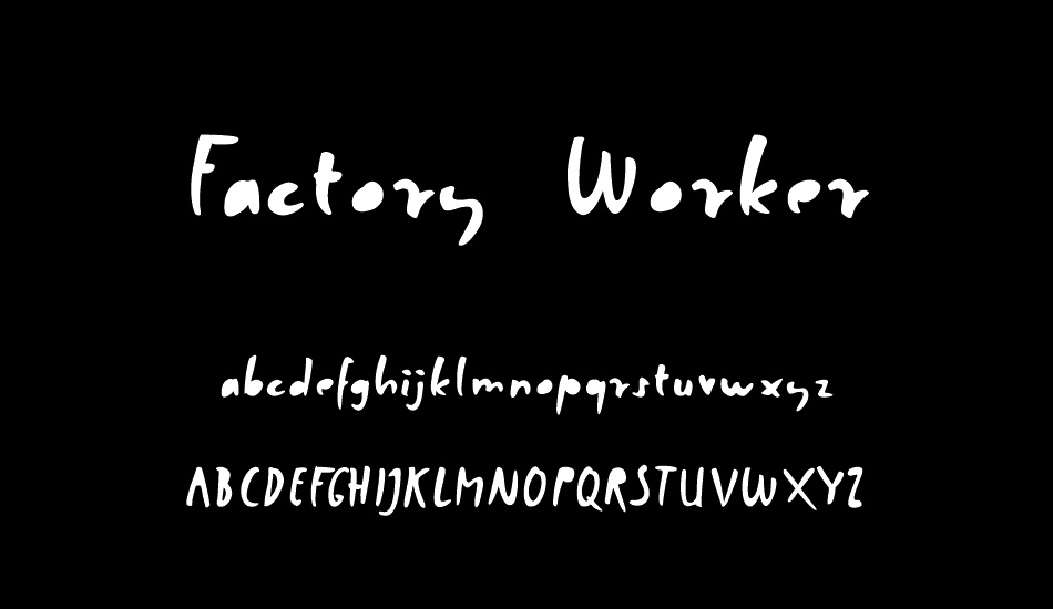 Factory Worker font