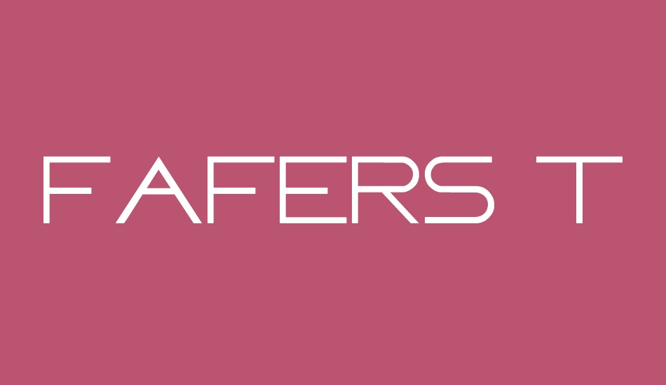 FAFERS Technical Font font big