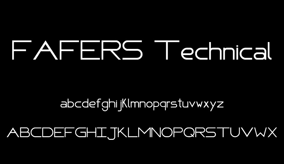 FAFERS Technical Font font