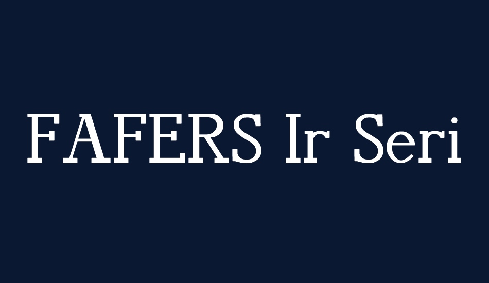 FAFERS Irregular Serif Font font big