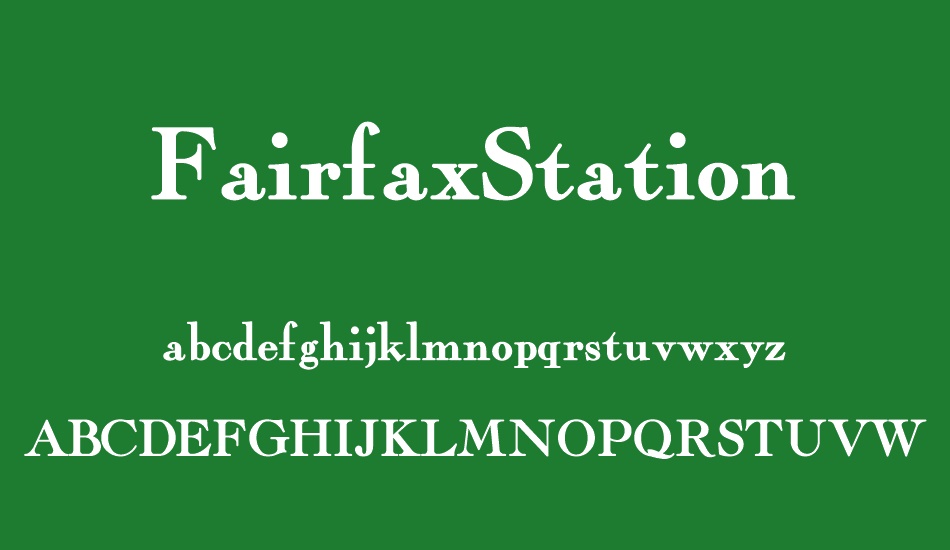 FairfaxStation font