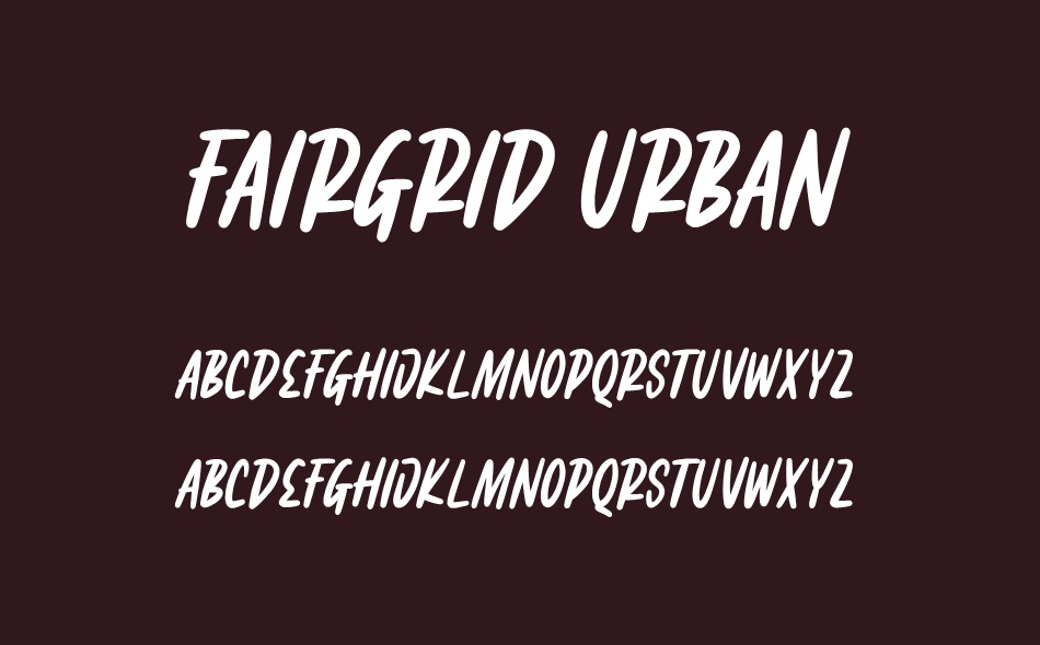 Fairgrid Urban font