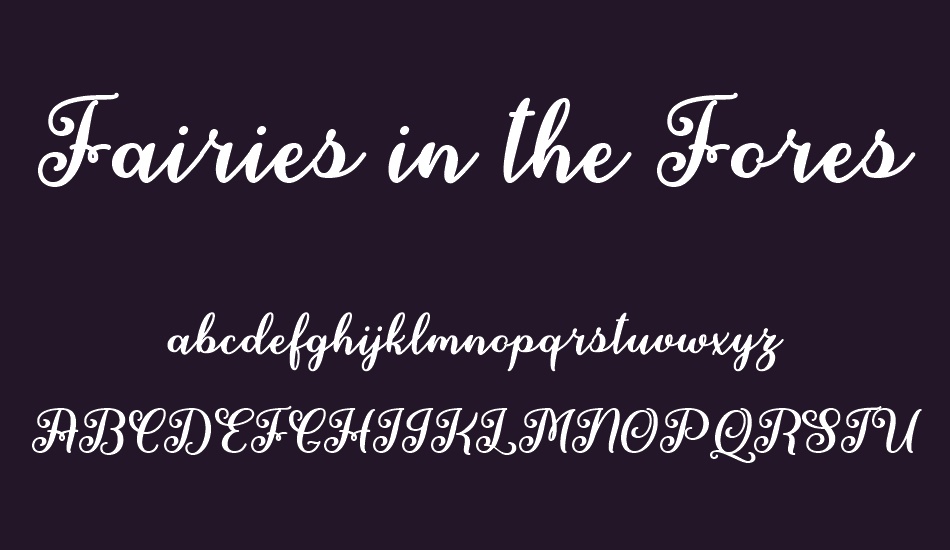 Fairies in the Forest font