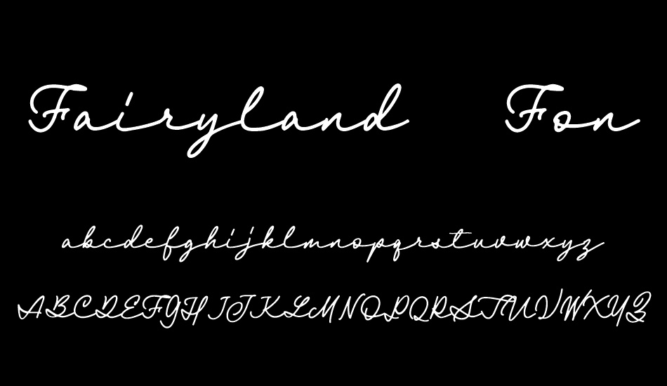 Fairyland Font Demo font