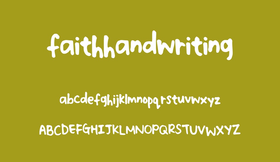 faithhandwriting font