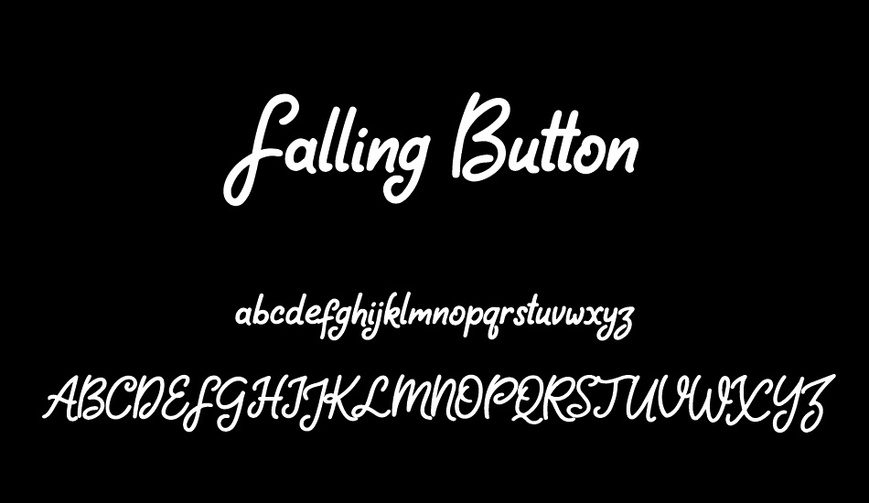 Falling Button font