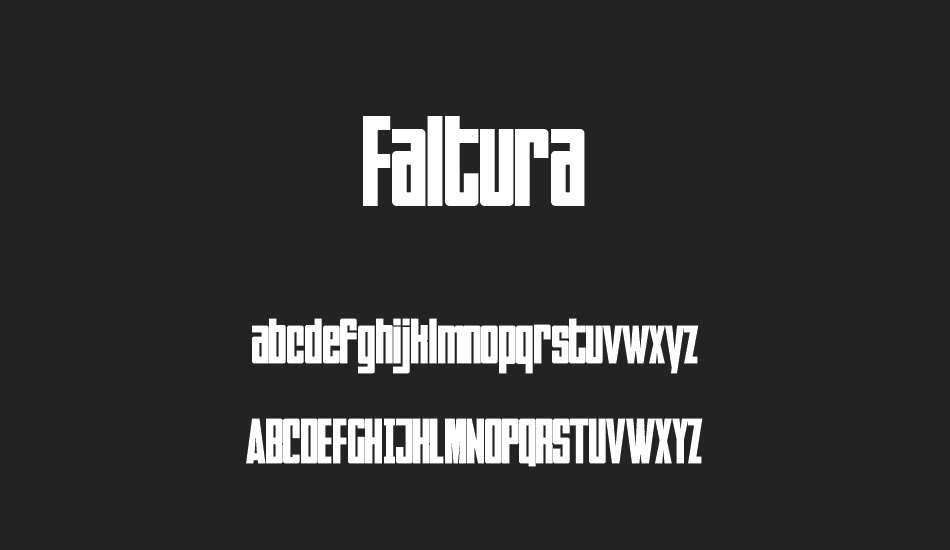 Faltura font