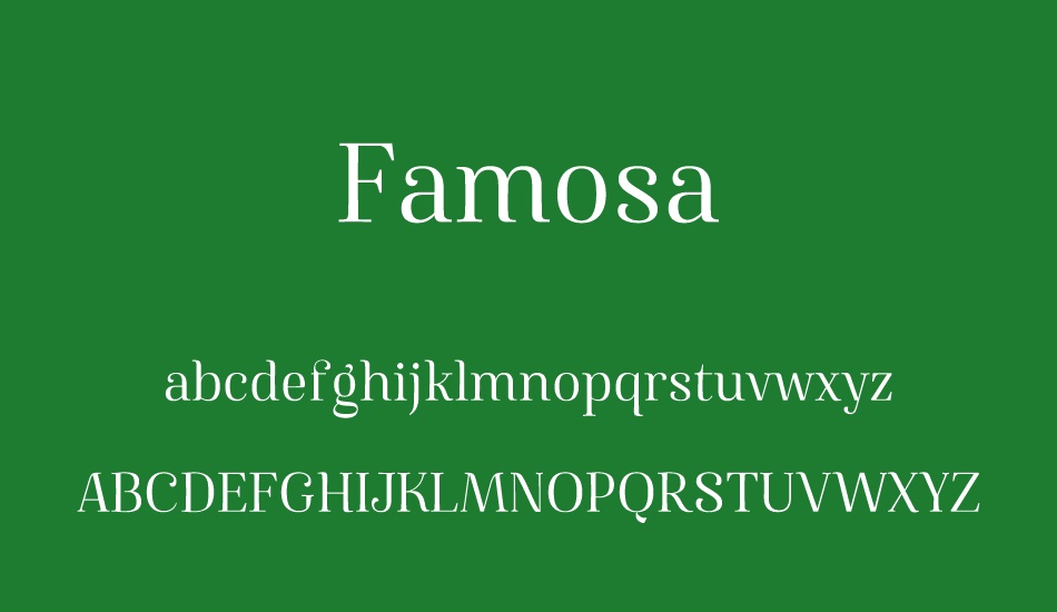 Famosa Demo font