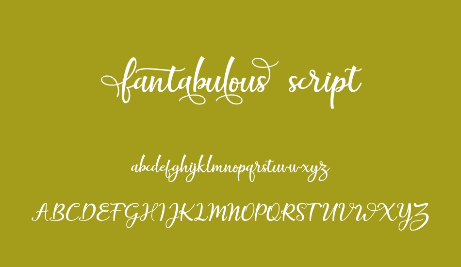 fantabulous script font