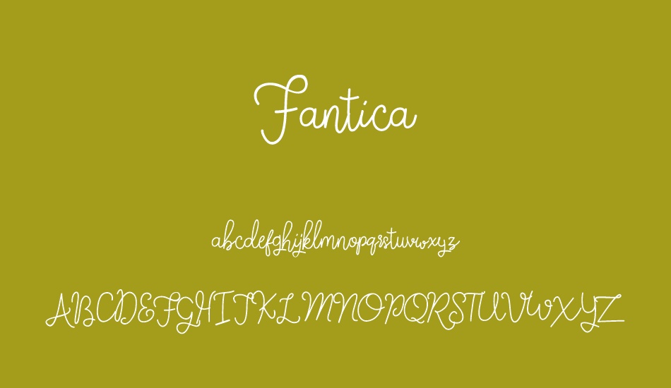 Fantica Demo font