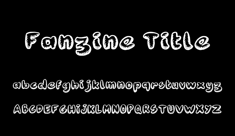 Fanzine Title font